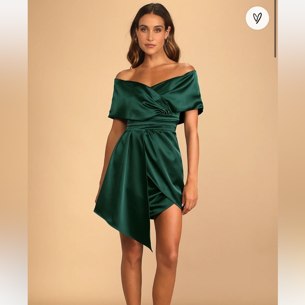 Emerald green cocktail dress